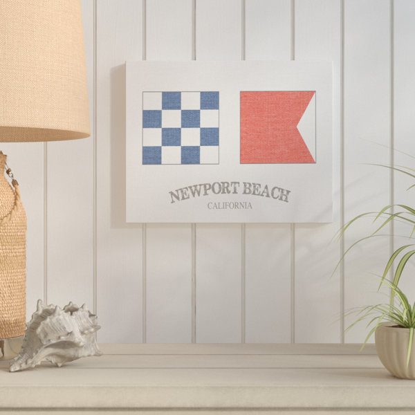 Breakwater Bay Newport Beach Nautical Flags by Daphne Polselli